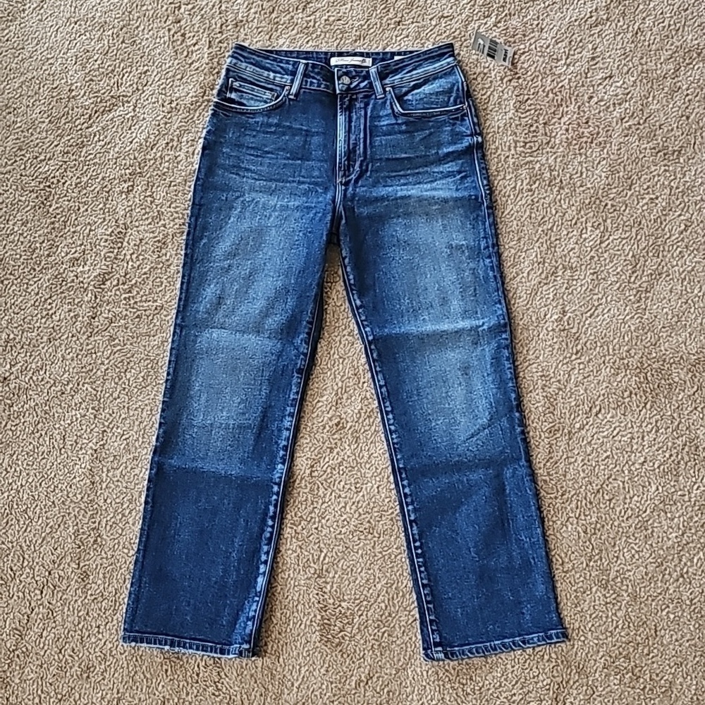 Mavi Niki High Rise Straight Leg Crop Denim Jeans Size 27